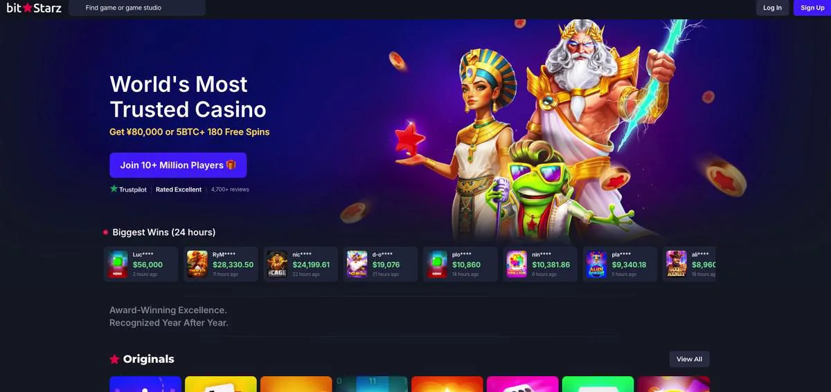 BitStarzの画面イメージ